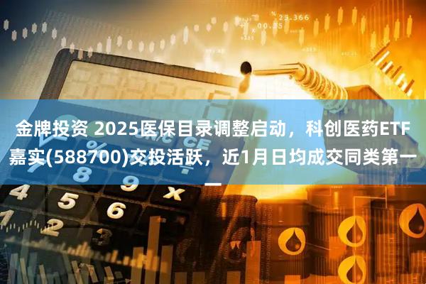 金牌投资 2025医保目录调整启动，科创医药ETF嘉实(588700)交投活跃，近1月日均成交同类第一